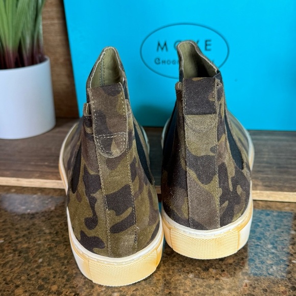 NEW Chocolat Blu Move Suede NASH Camo Print Pull On Distressed Sneakers - Picture 9 of 13